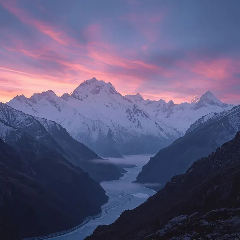 Cinematic Mountain Sunrise Photos