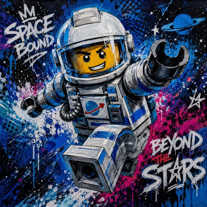 Lego Pop Art Neon Character Art