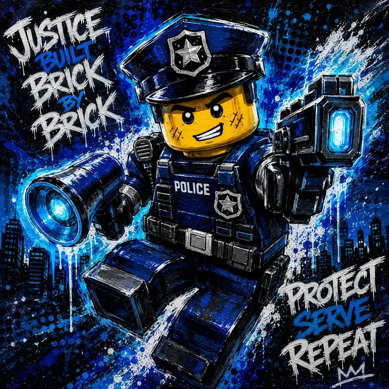 Lego Pop Art Neon Character Art