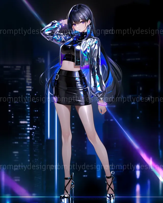 Cyber Anime Fashion Art
