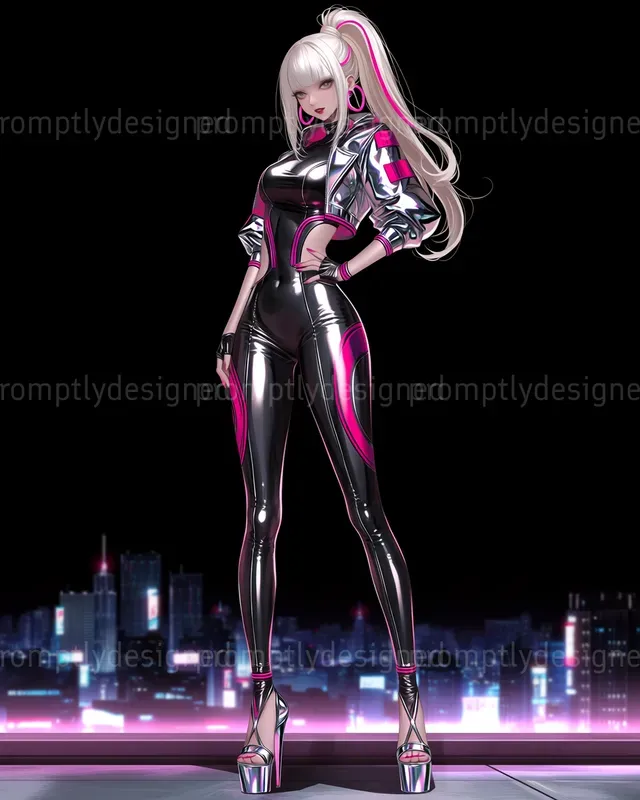 Cyber Anime Fashion Art