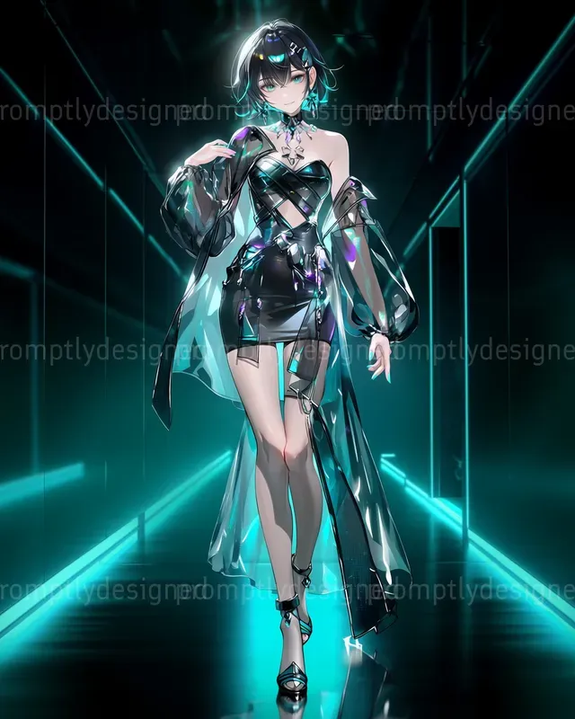 Cyber Anime Fashion Art