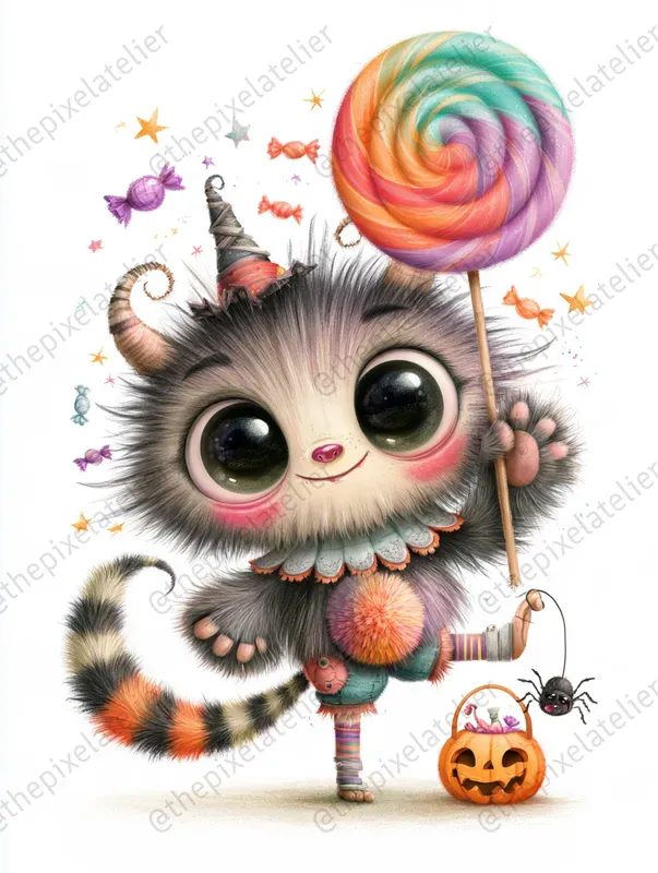 Fuzzy Spooky Halloween Monsters