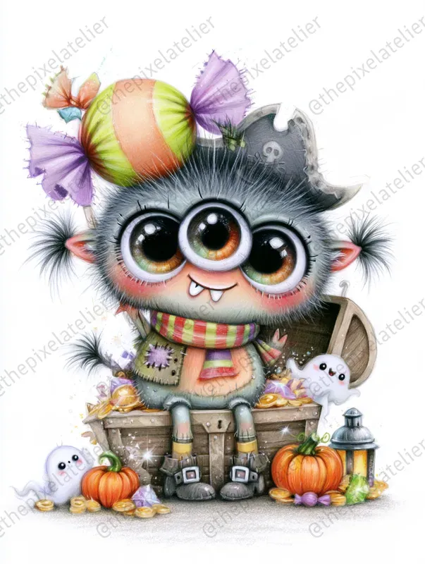 Fuzzy Spooky Halloween Monsters