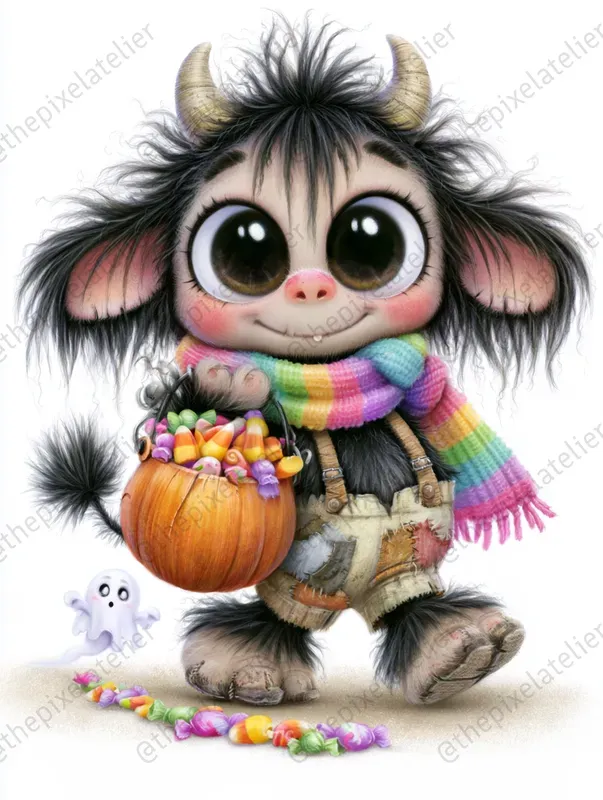 Fuzzy Spooky Halloween Monsters