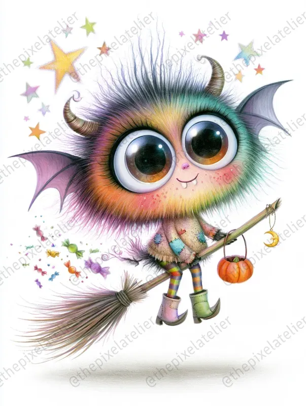 Fuzzy Spooky Halloween Monsters