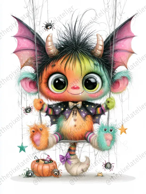 Fuzzy Spooky Halloween Monsters