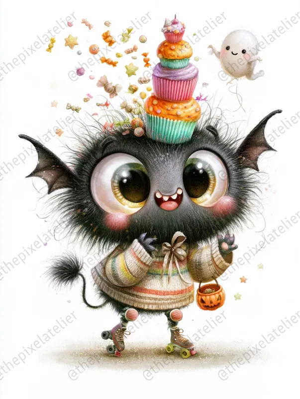 Fuzzy Spooky Halloween Monsters