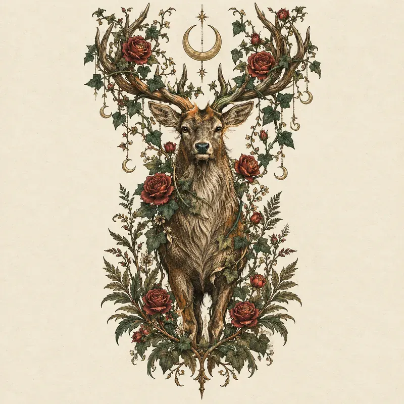 Vintage Botanical Emblem Art