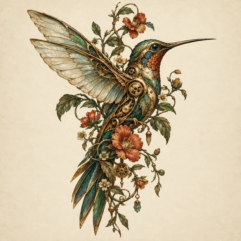Vintage Botanical Emblem Art
