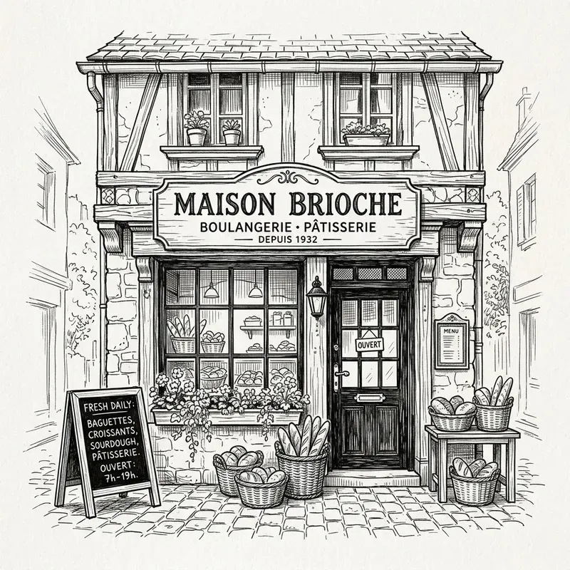 Ink Sketch Storefront Illustrations