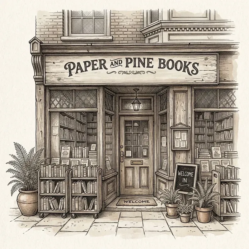 Ink Sketch Storefront Illustrations