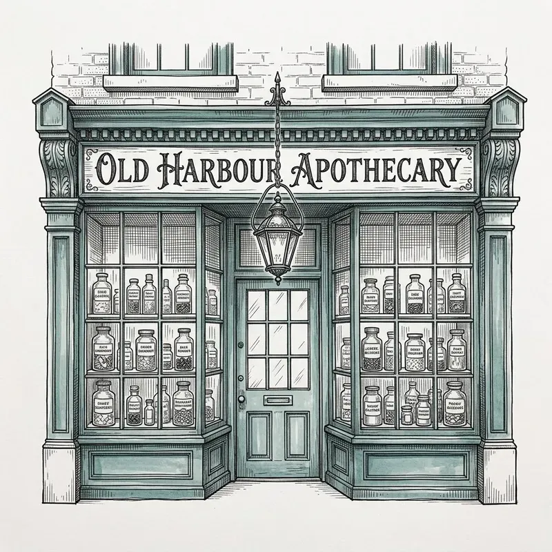 Ink Sketch Storefront Illustrations