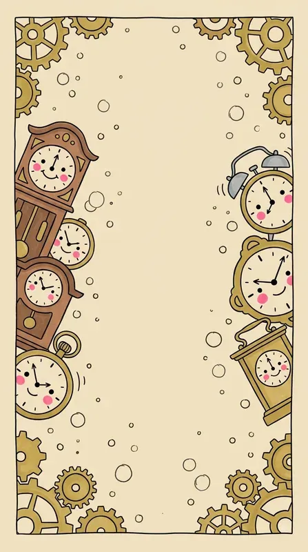 Whimsical Peekaboo Kids Border Art
