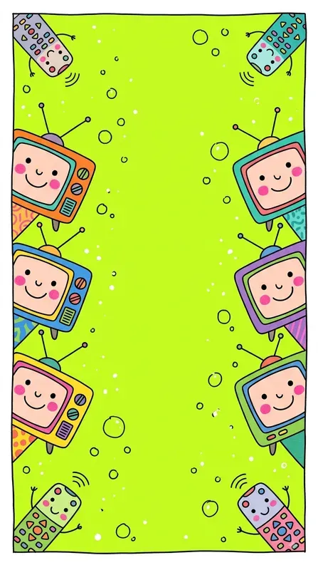 Whimsical Peekaboo Kids Border Art