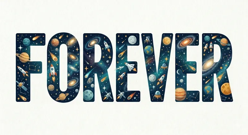 Space Adventure Custom Typography Art