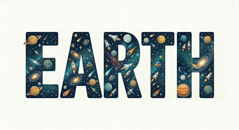 Space Adventure Custom Typography Art