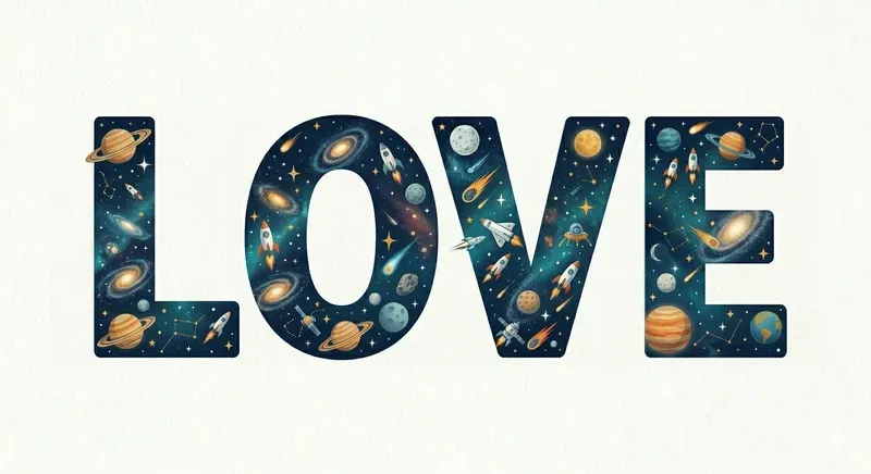 Space Adventure Custom Typography Art