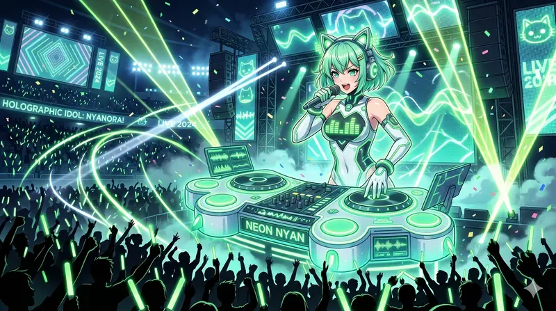 Holographic Anime Virtual Idol Concerts