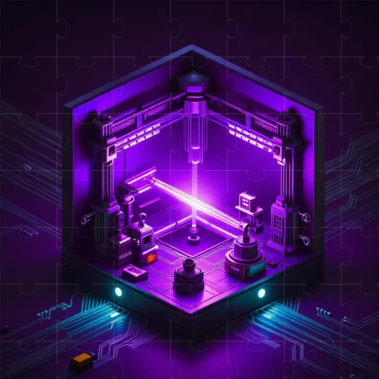 3D Isometric Tech Microworld Generator