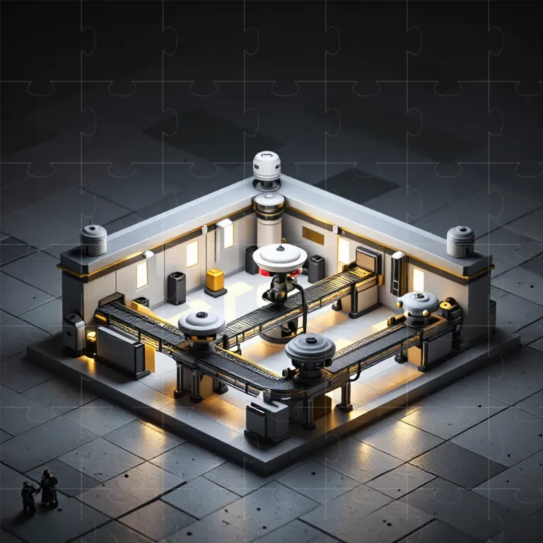 3D Isometric Tech Microworld Generator