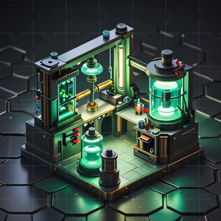 3D Isometric Tech Microworld Generator
