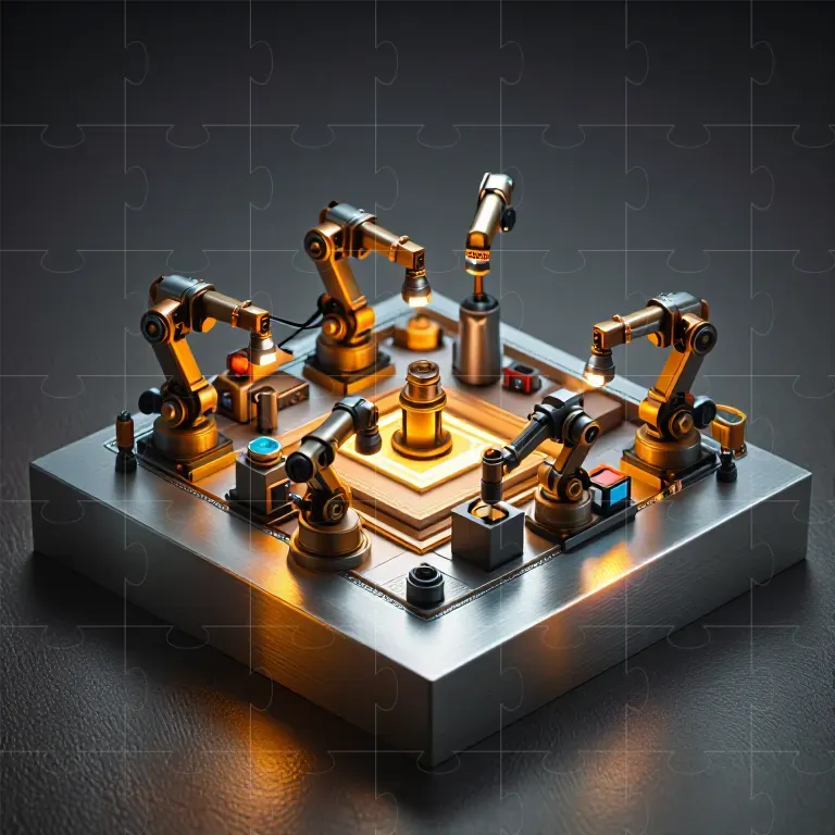3D Isometric Tech Microworld Generator