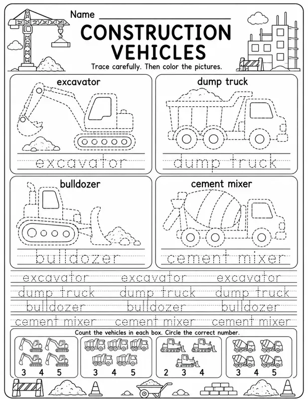 Printable Tracing Worksheet Systems