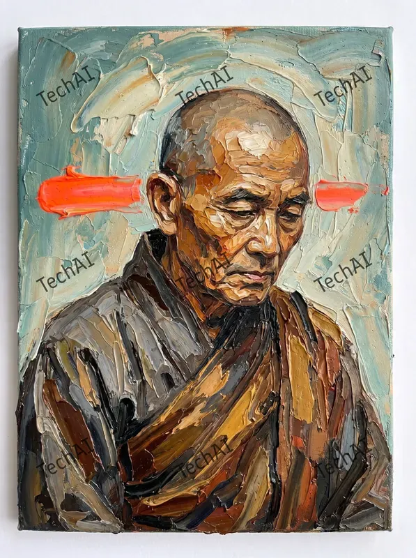 Textured Impasto Oil Portrait Art