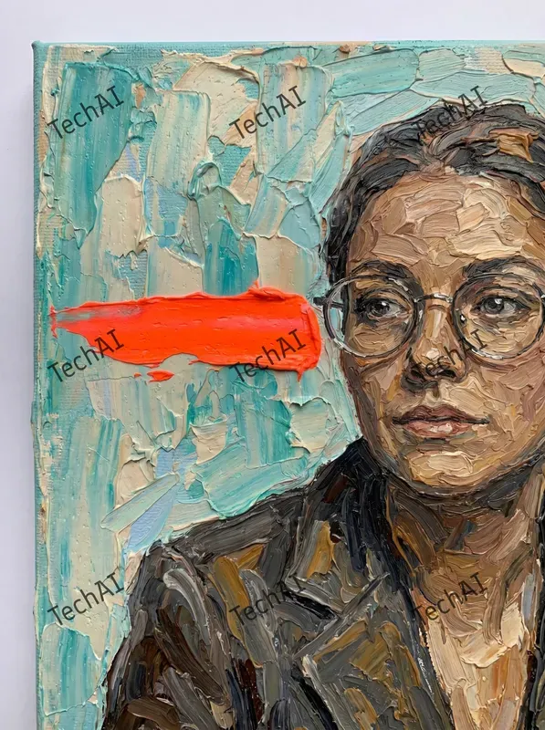 Textured Impasto Oil Portrait Art