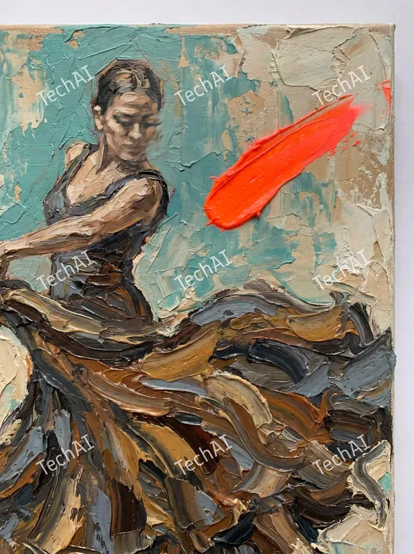 Textured Impasto Oil Portrait Art