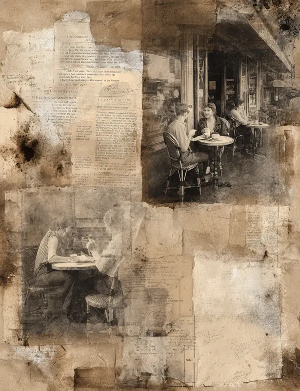 Vintage Cafe Junk Journal Digital Papers