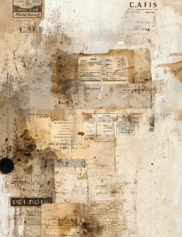 Vintage Cafe Junk Journal Digital Papers