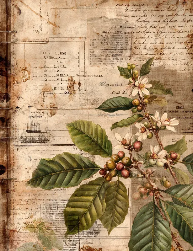 Vintage Cafe Junk Journal Digital Papers