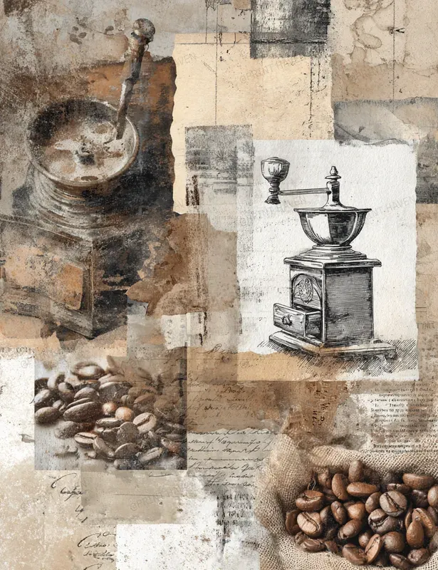 Vintage Cafe Junk Journal Digital Papers