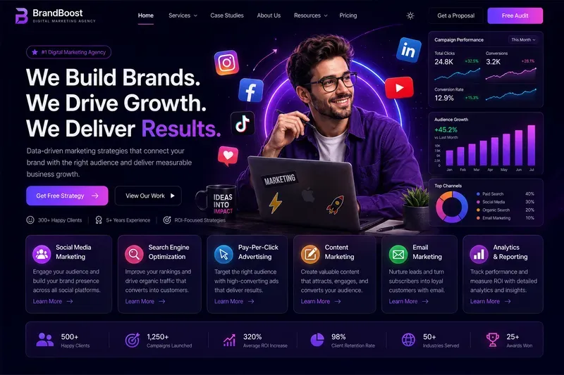 Futuristic Startup Landing Page UIs