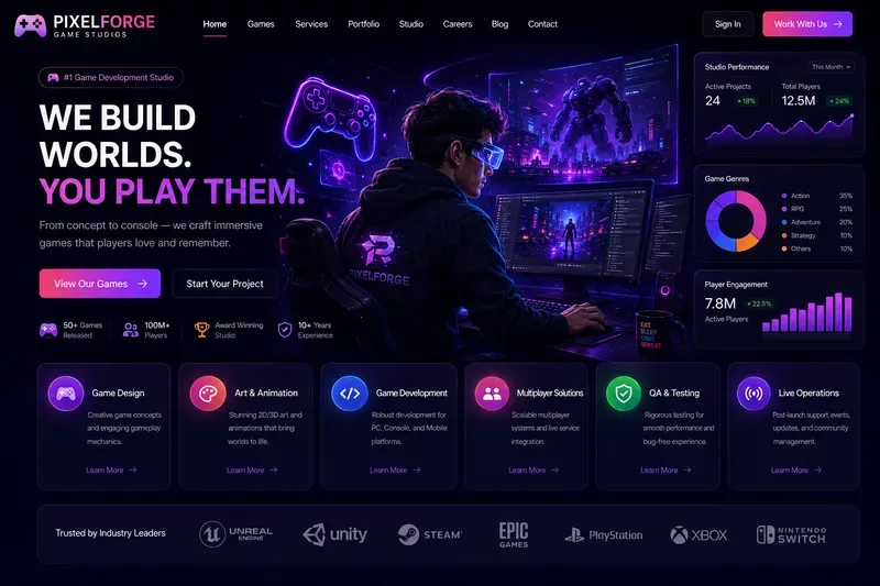 Futuristic Startup Landing Page UIs