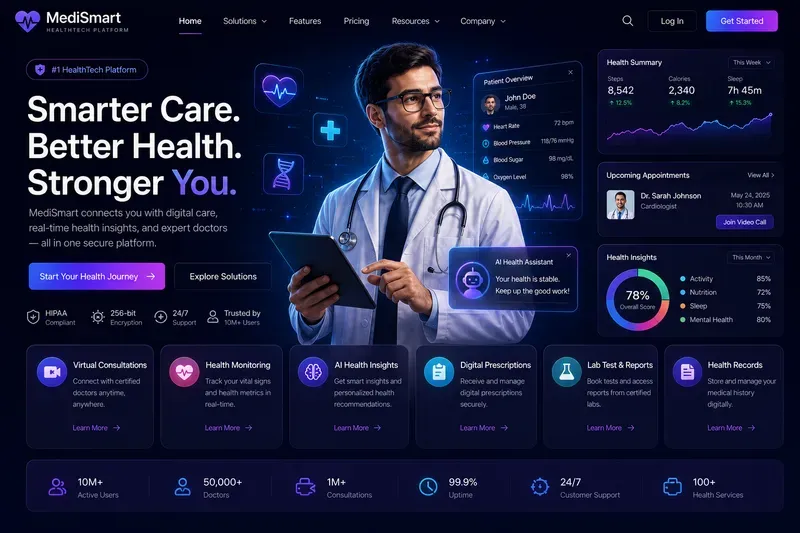 Futuristic Startup Landing Page UIs