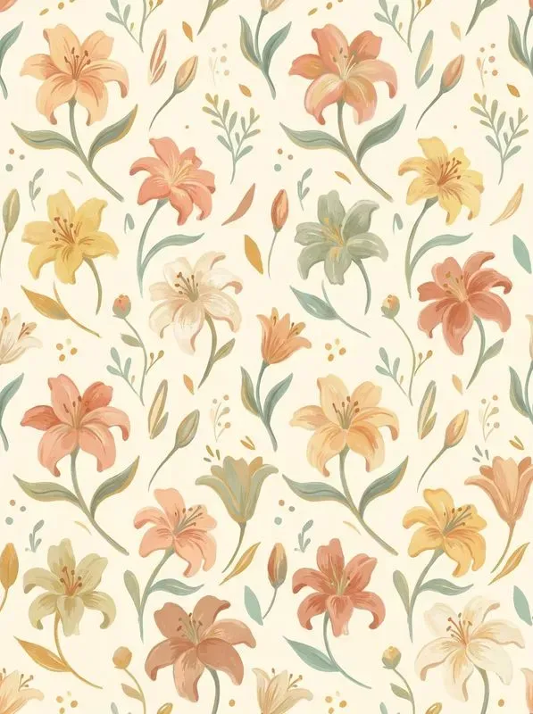 Pastel Gouache Painting Seamless Patterns