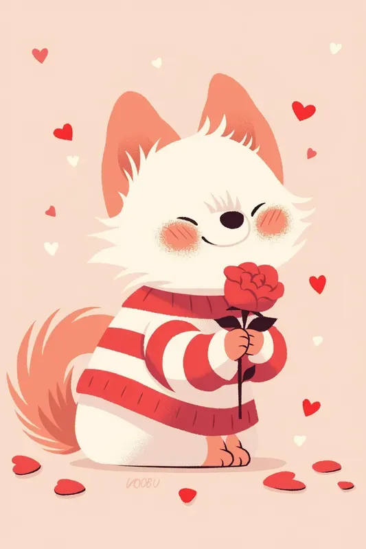 Minimal Pets Holding Rose Love