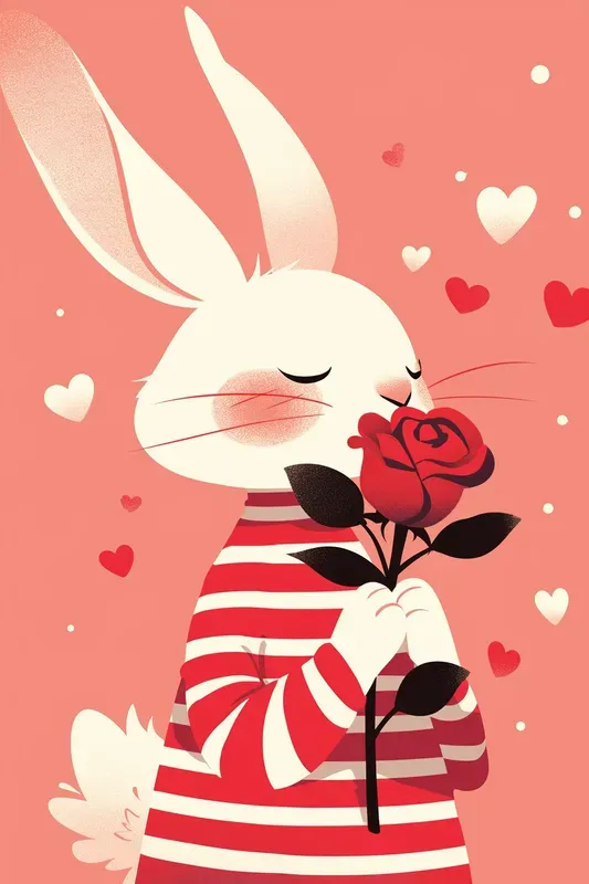 Minimal Pets Holding Rose Love