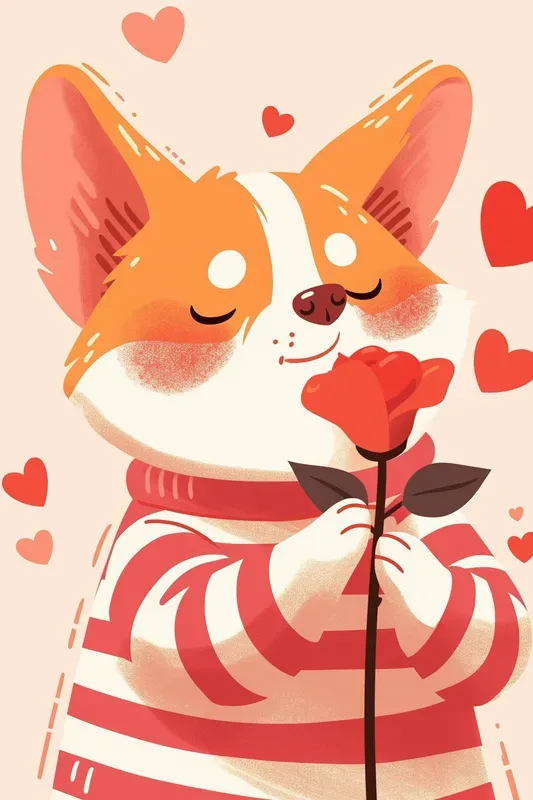 Minimal Pets Holding Rose Love