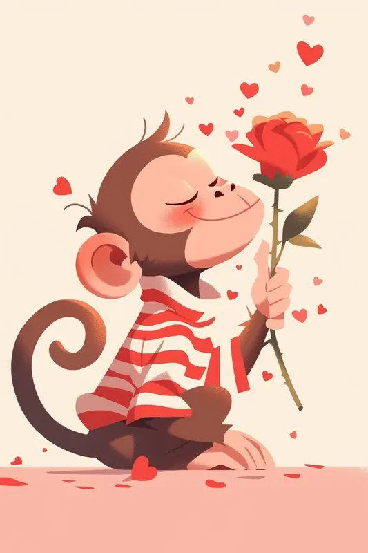 Minimal Pets Holding Rose Love