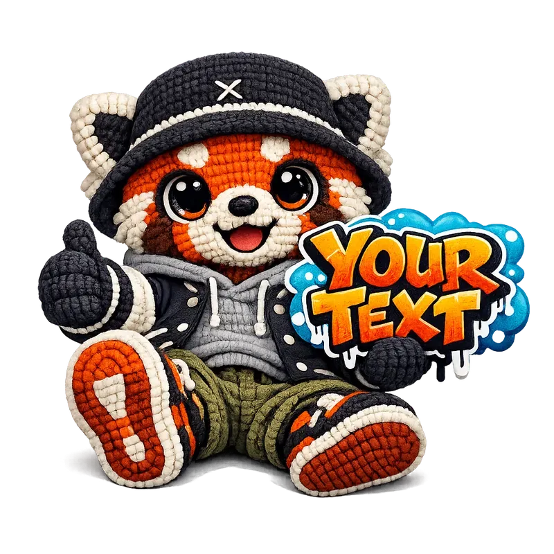 Cute Crochet Mascot Streetwear Tshirts