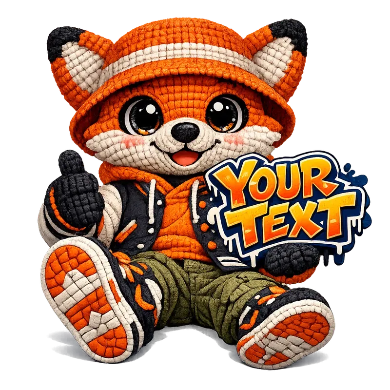Cute Crochet Mascot Streetwear Tshirts