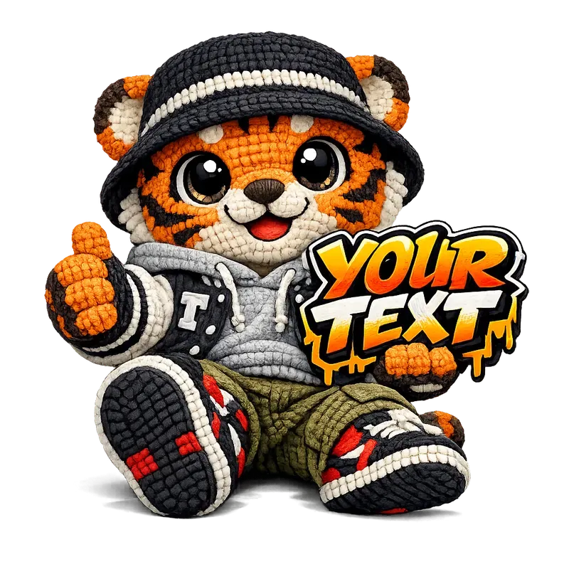 Cute Crochet Mascot Streetwear Tshirts