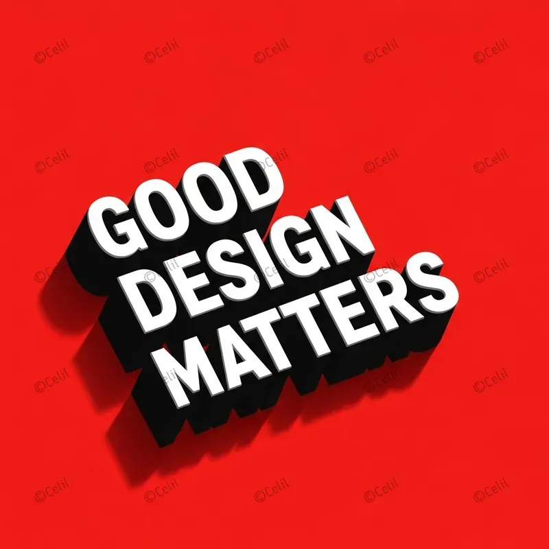 Modern 3D Typography Poster Sets