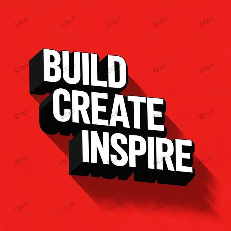 Modern 3D Typography Poster Sets
