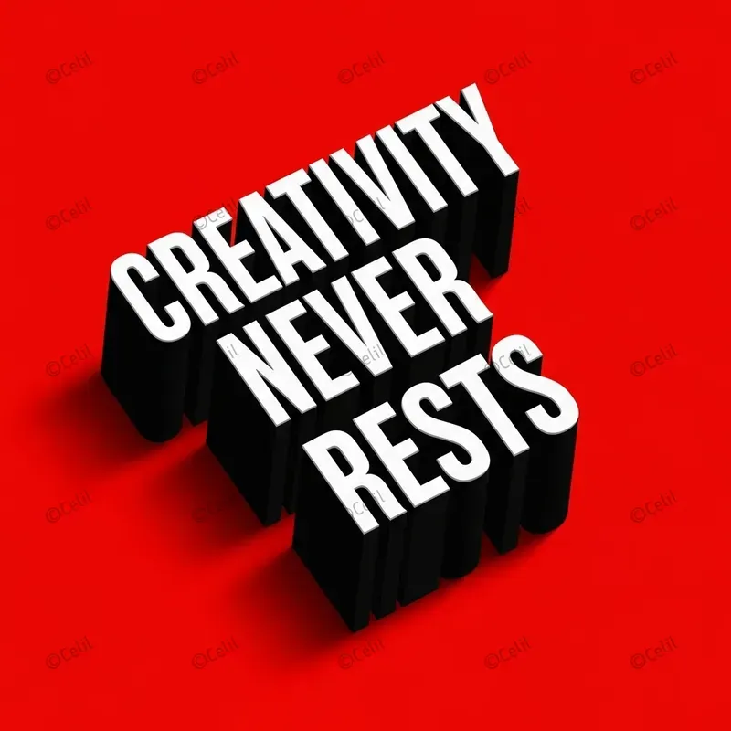 Modern 3D Typography Poster Sets