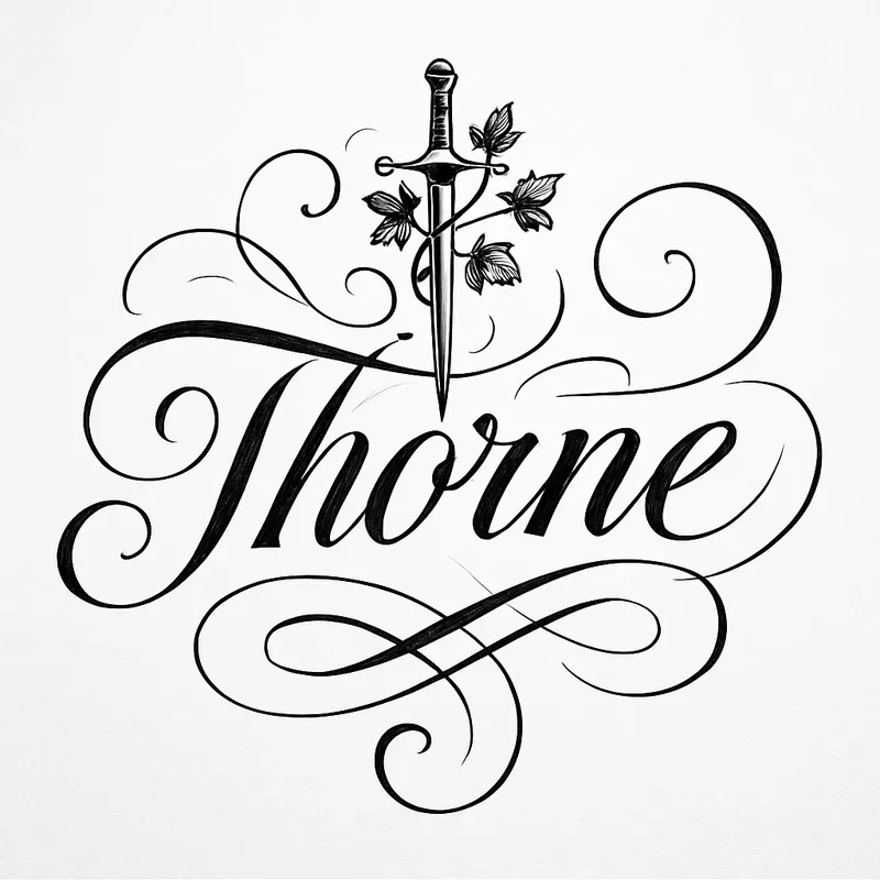 Elegant Name Art With Flourishes